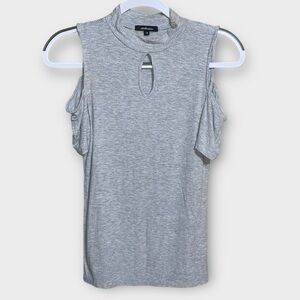 Ambiance Women’s Cold Shoulder Ribbed Top (M)